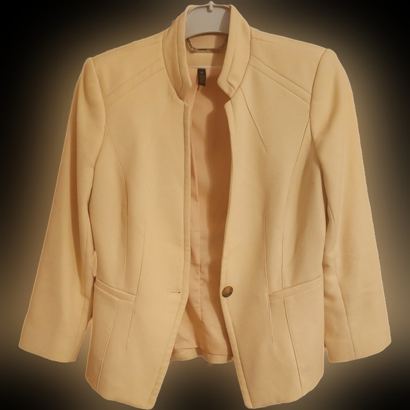 White House Black Market Jackets & Blazers - White House black market- butter yellow jacket size 0